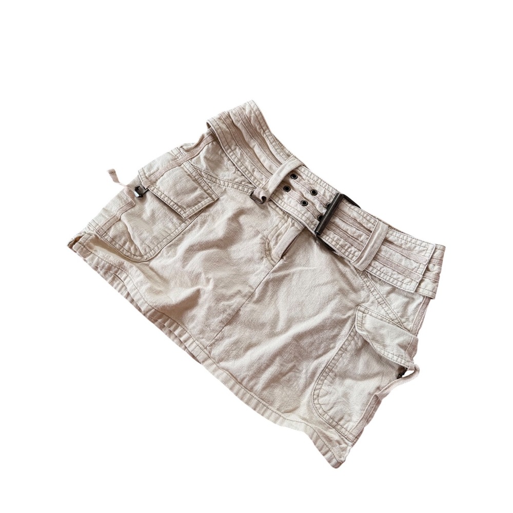 Vintage Y2K 2000s True Blue Cargo Mini Skirt with Belt